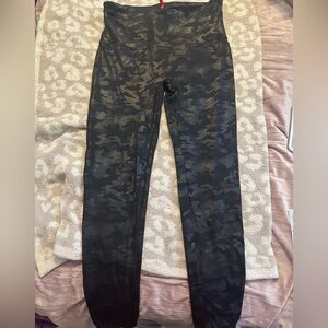 Spanx Black Camouflage Leggings